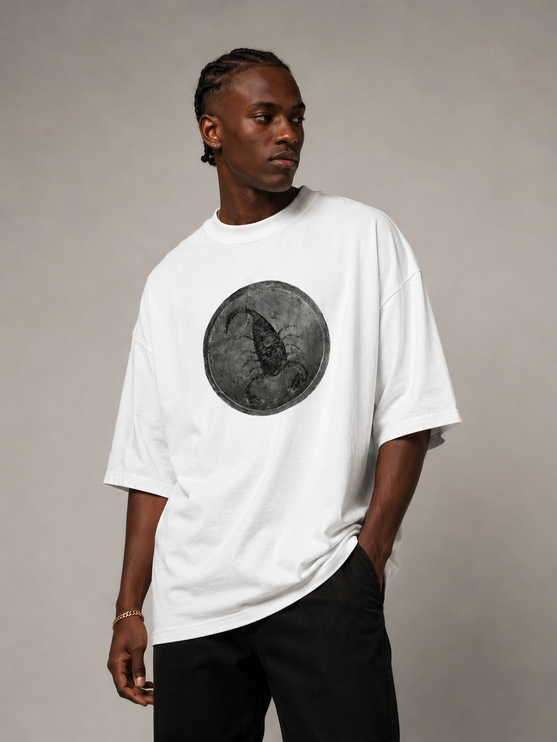 Oversized Drop-Shoulder T-Shirt | " Scorpio — The Scorpion "