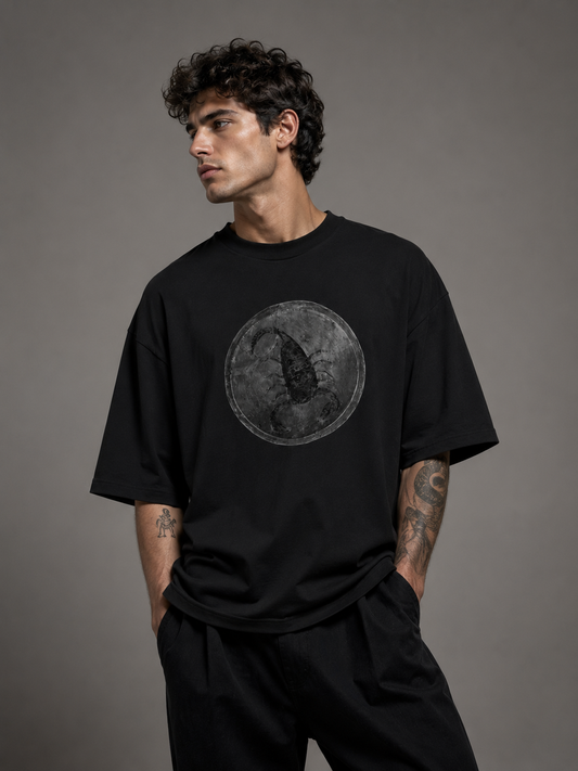 Oversized Drop-Shoulder T-Shirt | " Scorpio — The Scorpion "