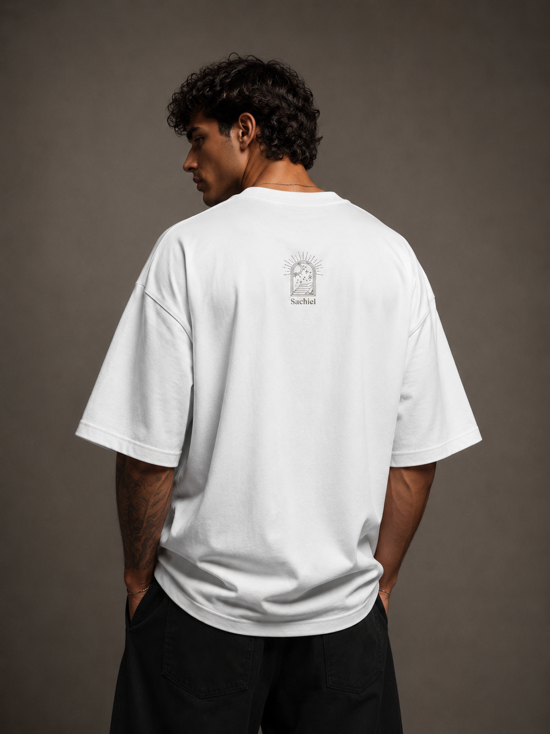 Oversized Heavyweight T-Shirt |  "Pisces — Twin Fish"