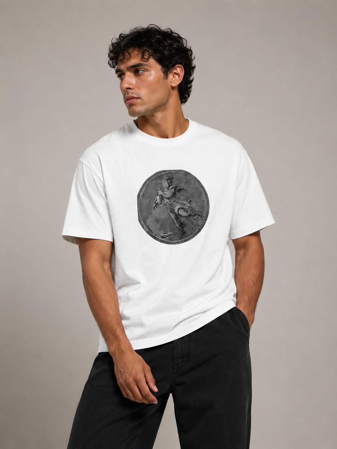 Fitted T-Shirt | "Aquarius — The Water Bearer"