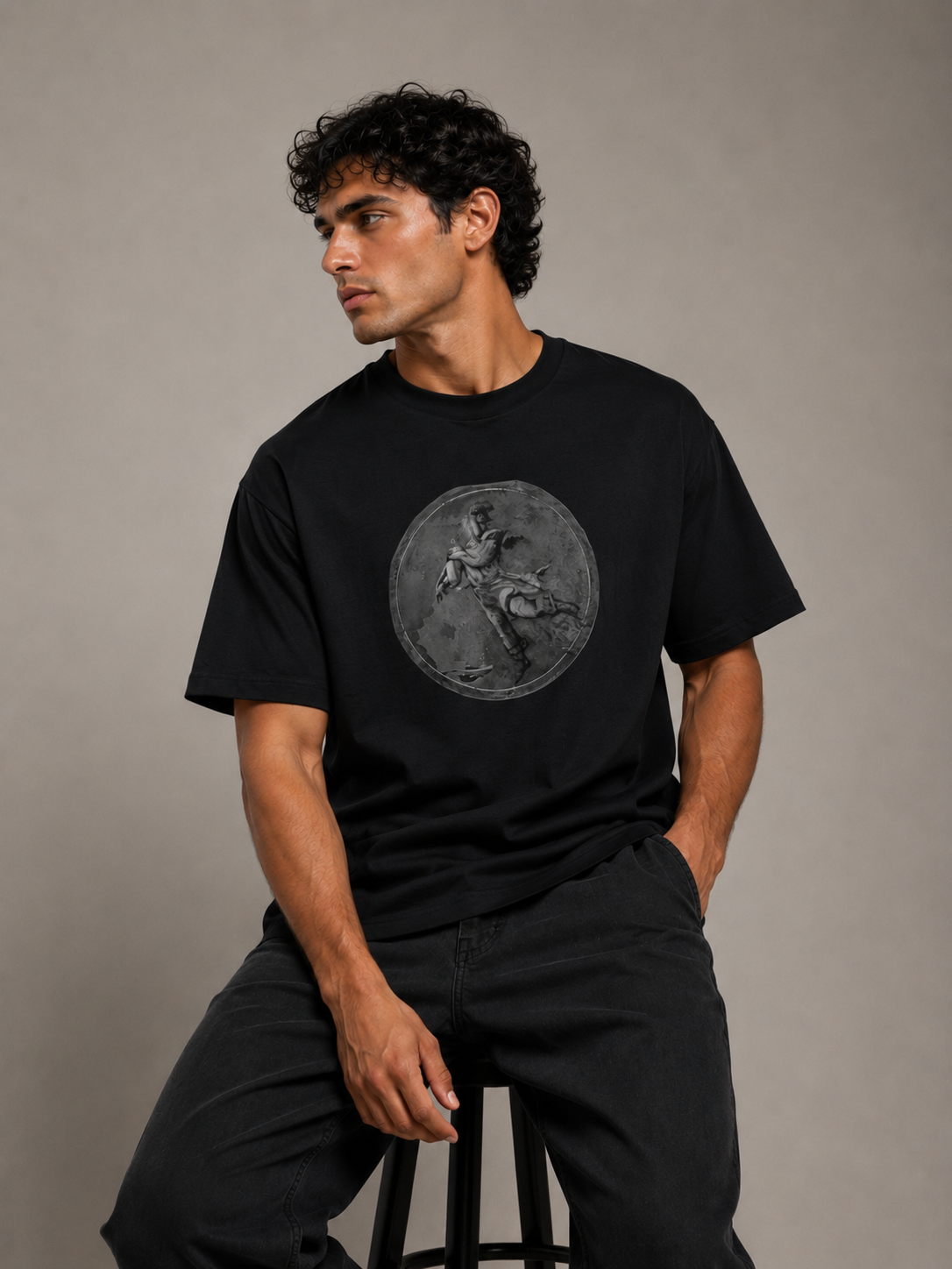 Fitted T-Shirt | "Aquarius — The Water Bearer"