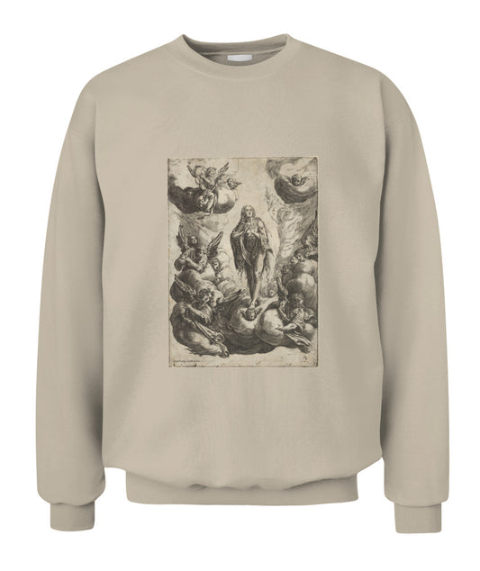 Unisex Crewneck Sweatshirt | "Seraphic Embrace of Redemption"